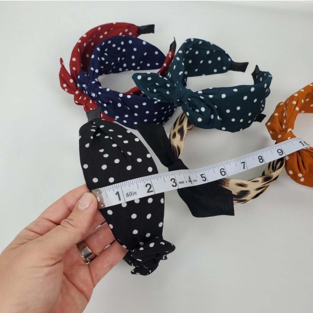 Head Band Hairband Bow Polka Dots - Picture 6 of 7